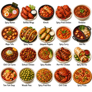 Spicy Dishes Illustration Collection