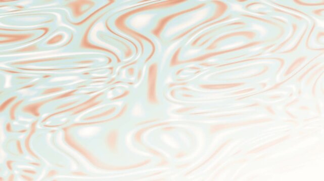 Iridescent liquid metal texture, flowing pearlescent abstract background, soft pastel holographic ripples, elegant metallic motion graphics