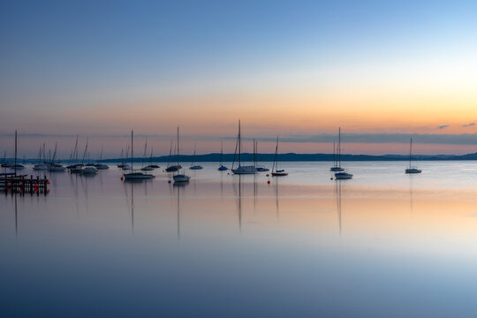 Morgend&auml;mmerung in Diessen am Ammersee, Bayern