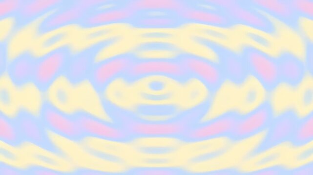 Abstract pastel pattern with symmetrical wavy shapes and soft colors