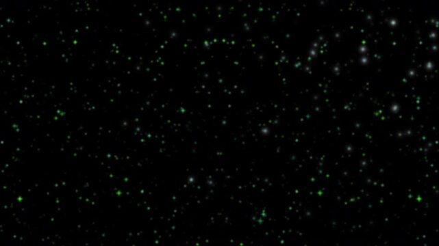 colourful white & green space nebula starfield flying through an explosion of stars in space or glitter like the view from a spaceship cockpit or a sparkly motion background with a black backdrop 4K 