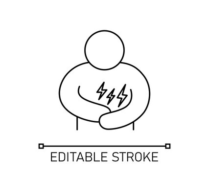 Stomach Pain Icon Indigestion icon illustration