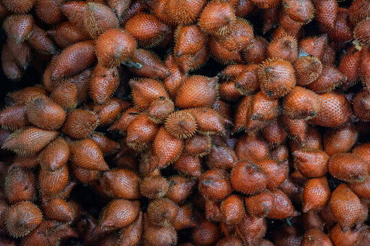 THAILAND RAYONG BAN PHE CITY FRESH  MARKET SNAKE FRUIT SALAK