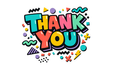 Fototapeta premium Thank You Typography Lettering – Decorative Hand Lettered Quote Design