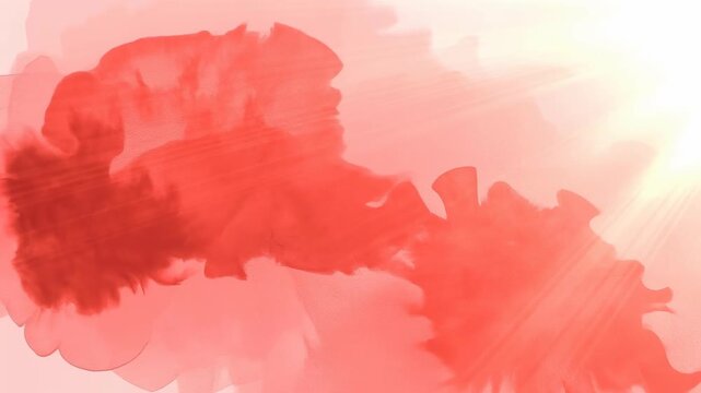 Soft Pink Watercolor Abstract Background With Delicate Floral Paint Wash