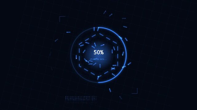 Abstract Digital World Map on Blue Binary Code Background for Global Technology Business and Data Network Concept