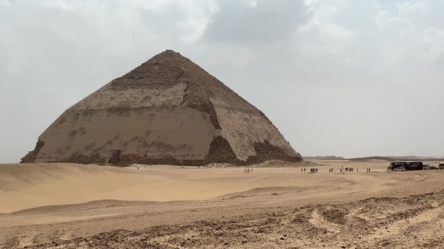 A view from the Bent Pyramid in the Dahshur Pyramids area in Giza, Egypt.