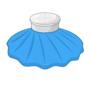 Reusable Ice Bag Vector Illustration. Ice Pack Design Element Isolated on White Background