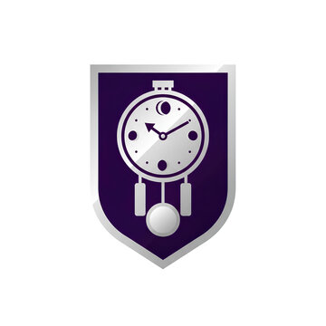 Minimalist Moon Phase Wall Clock Icon for Halloween UI Design