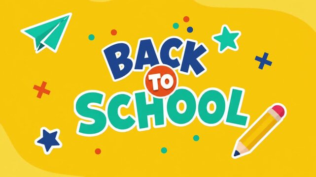 Back To School Motion Animation 4k Video 