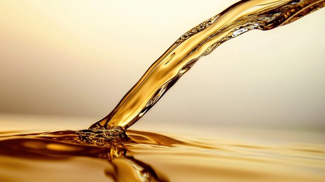 shallow. Stream of golden liquid flowing with color gradients in dramatic lighting. bar promotions, beverage menus, designed for food & beverage menus and cafe branding, inspires menu design.