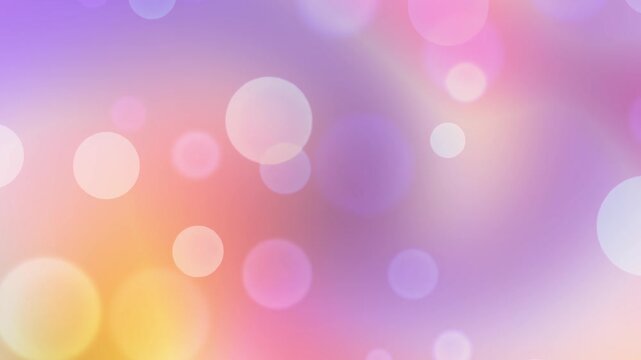Dynamic purple magenta and cyan blue gradient loop with glowing floating bubble bokeh lights. Perfect for modern title sequence, creative overlay, and video background