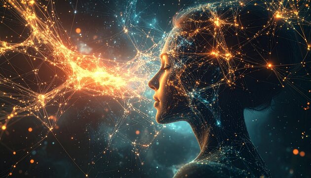 Cosmic Consciousness - A Womans Mind Intertwined with the Universe.