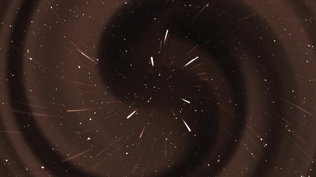 black brown gradient background swirl texture with bright white light streaks and stars creating a cosmic effect. Suitable for food packaging designs.