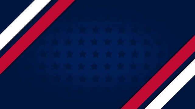National First Responders Day Patriotic Background Loop with Red and White Stripes on Blue.