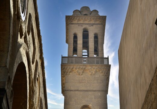 A view from the historic Abu Dahab Mosque in Cairo, Egypt.