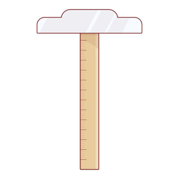 T-Square Drafting Tool cute cartoon illustration
