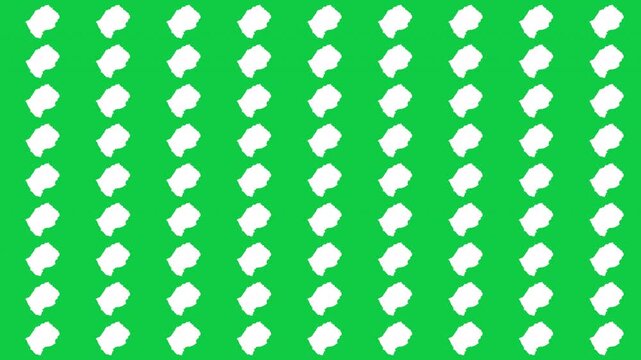 Lesotho map pattern scrolling perfect 15 second loop with green background