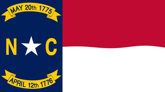 Honoring North Carolina First Responders Day with Waving State Flag.