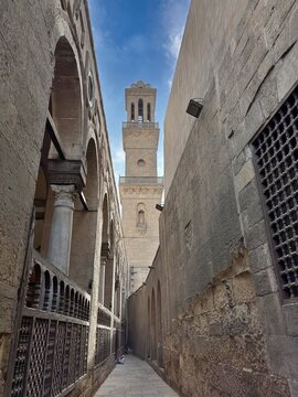 A view from the historic Abu Dahab Mosque in Cairo, Egypt.