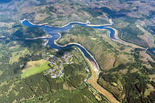 Okertalsperre, Luftbild, Niedersachsen