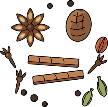 Traditional Herbs and Spices Cinnamon Clove