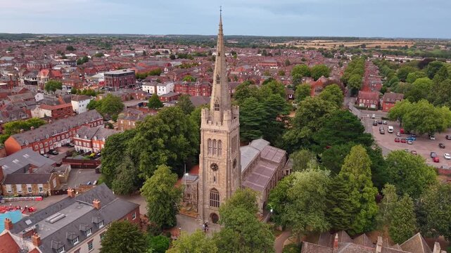 The St Peter and St Paul's Church, located in Kettering, Northamptonshire.