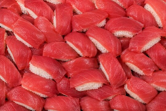 Tuna Sushi Background. Sushi Background.