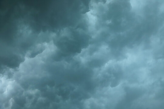 Heavy Dark Clouds Before Thunderstorm