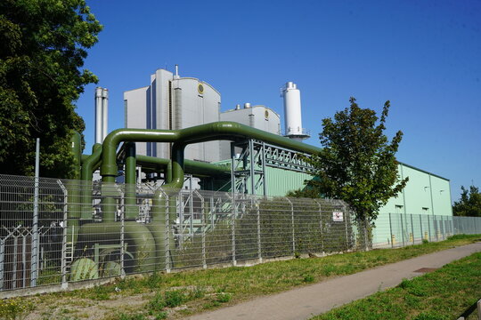 District heating pipe in Hanover - Stoecken, Germany.