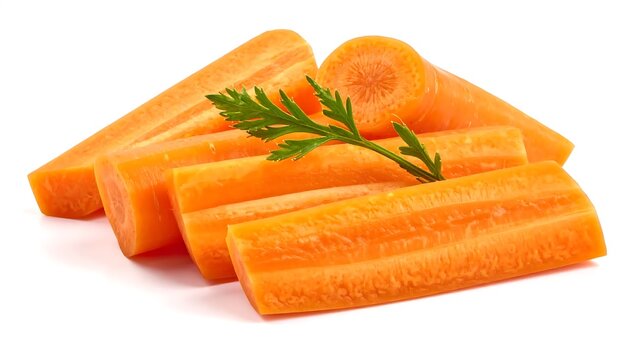 Colorful carrot slices arranged in a fan shape.