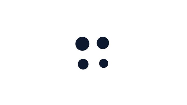 Four Dot Loading Indicator Rotating Progress Animation White Background