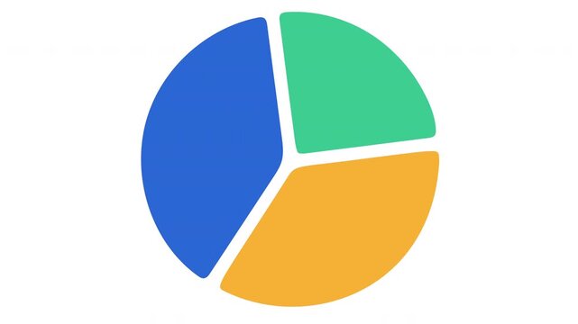 3D Pie Chart Infographic Animation, Business Data Financial Growth Presentation