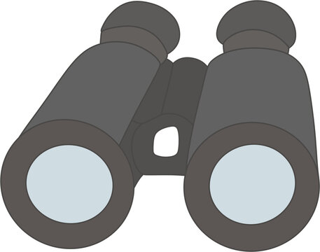 Binoculars Flat Vector Illustration