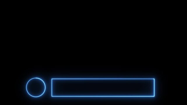 Neon Lower third animation on black background. Suitable for greetings, celebrations, Titles, TV news, information call box bars, and news channels in 4K. Easy to use.There is space for logo placement