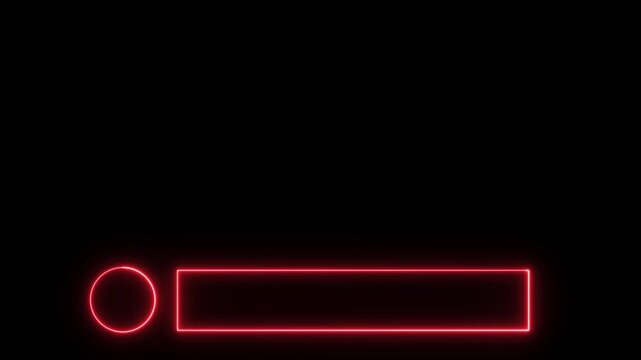 Neon Lower third animation on black background. Suitable for greetings, celebrations, Titles, TV news, information call box bars, and news channels in 4K. Easy to use.There is space for logo placement