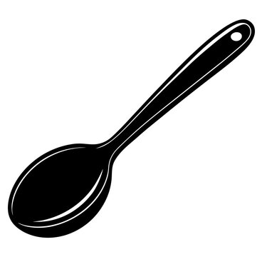 spoon on white background