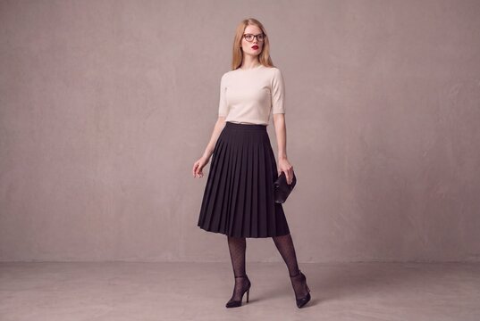 stunning Caucasian model standing AI generated