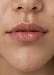 Obraz premium Natural Beauty and Realistic Skin Texture – Close-Up Facial Features and Editorial Portraits