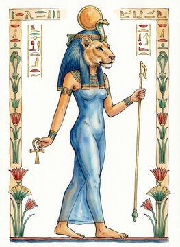goddess Tefnut with head of a lioness