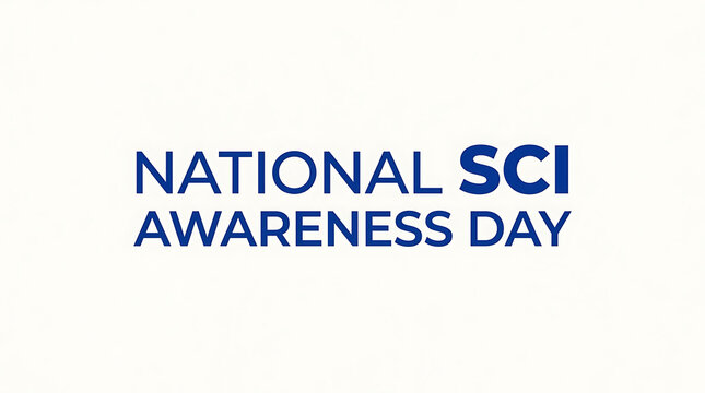 National Sci Awareness Day typography isolated on white background for science event design.