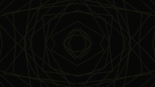 Abstract geometric pattern with dark intersecting lines on black background