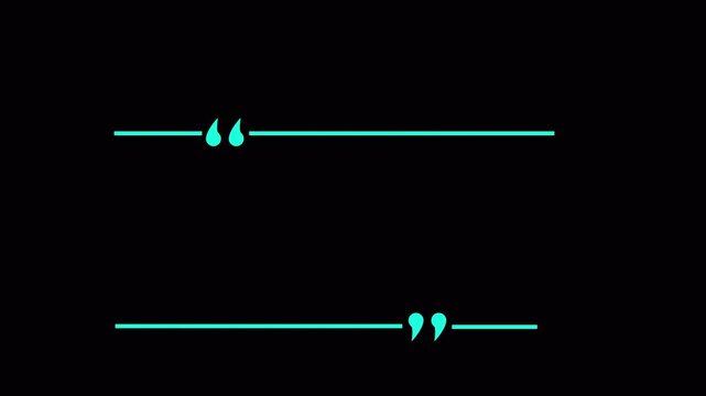 Quotation Marks Video footage animation with alpha channel.Animate quotes background, blank quotes background with white background for Highlighting Inspirational Text and Powerful Statements with 4k.