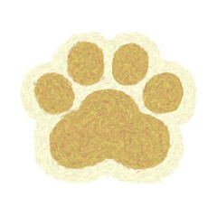 Cute watercolor animal paw print illustration