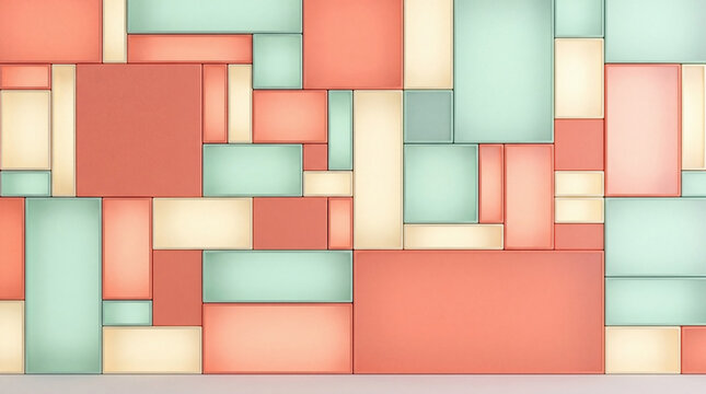 Modern abstract geometric background of interlocking rectangles