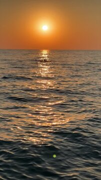 Sunset over the Black Sea in Sochi