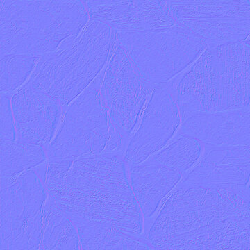 Fitted Fieldstone Paving Normal Map for PBR Wall and Ground