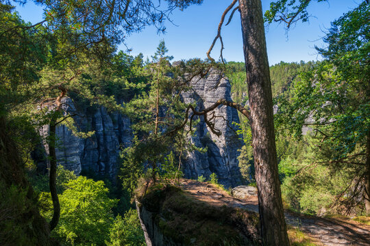 Saxon Switzerland Landscape In Germany