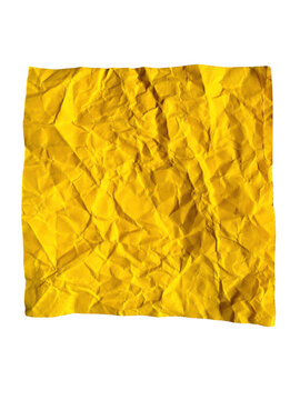 Crumped yellow blank paper texture