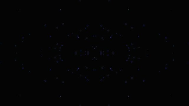 Abstract dark symmetrical pattern with subtle star-like dots